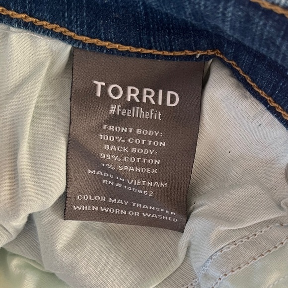 Torrid High-Rise Baggy Wide Leg Duo Denim Jeans Size 12T Inseam NWT - Picture 6 of 7
